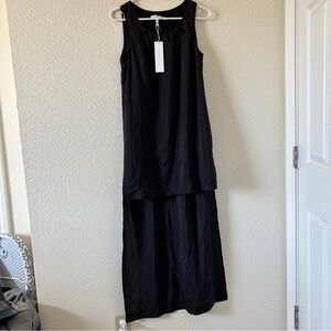 BCBG Women’s Tunic XS Black NWT High Low Sleeveless Contemporary Boho